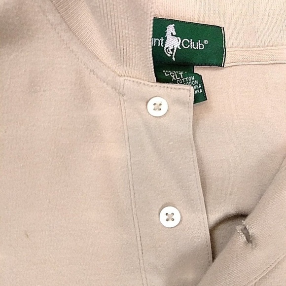 Hunt Club Men's Beige 100% Cotton Golf Polo - Picture 7 of 7